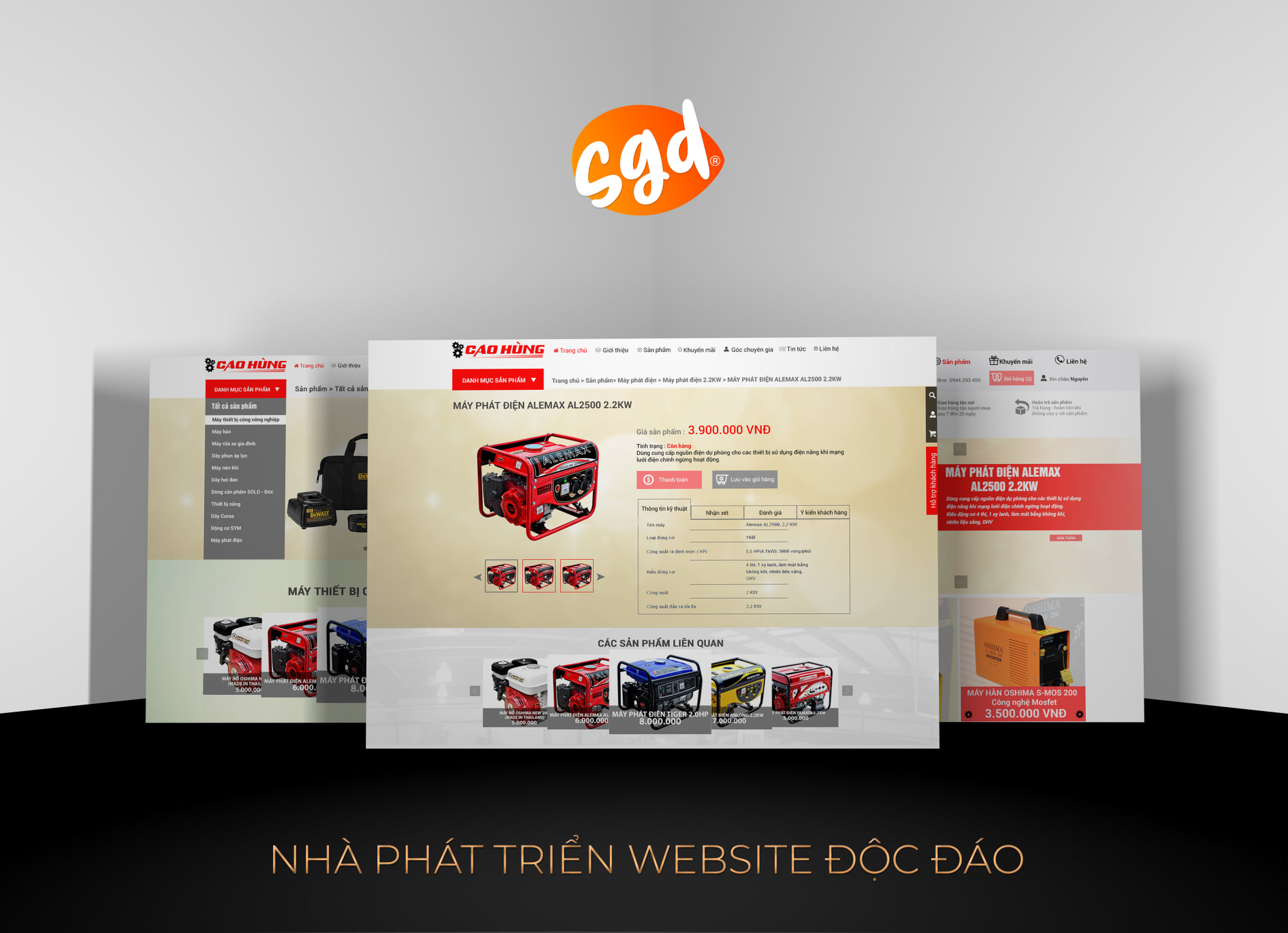 You are currently viewing SGD.VN hân hạnh thiết kế website Điện Máy Cao Hùng